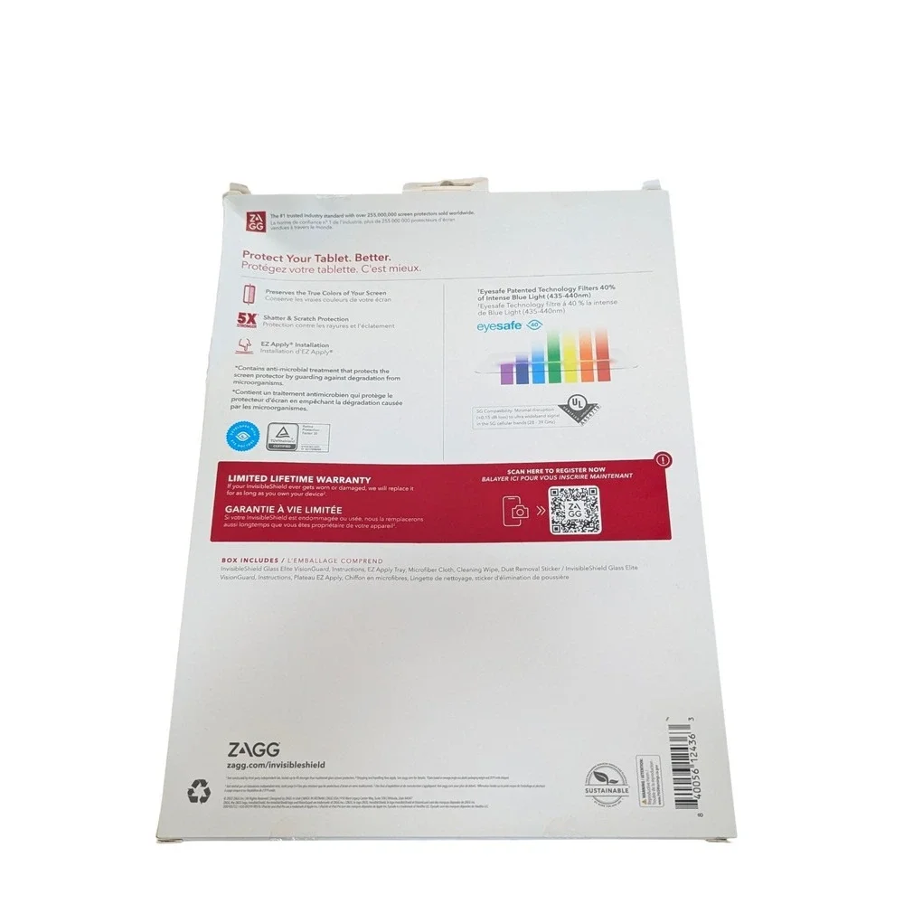 Z6N ZAGG InvisibleShield Glass Elite VisionGuard Apple iPad Pro 12.9 3rd-6th Gen